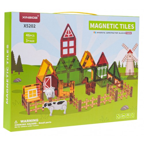 Magnetické bloky Farma 46 ks.