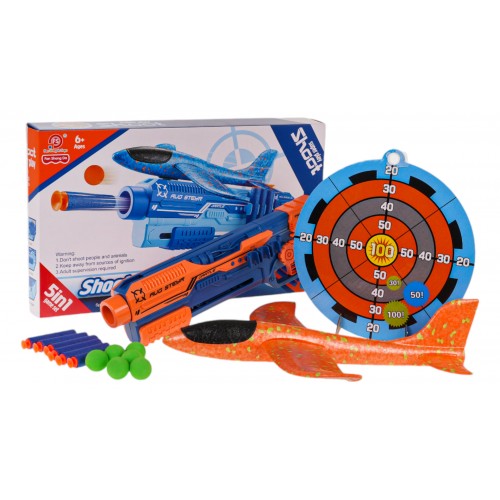 Pistole 5v1 Orange Plane Launcher