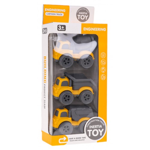 Sada troch stavebných vozidiel