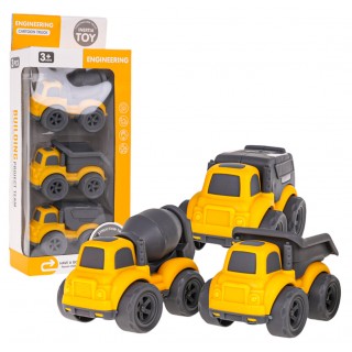 Sada troch stavebných vozidiel