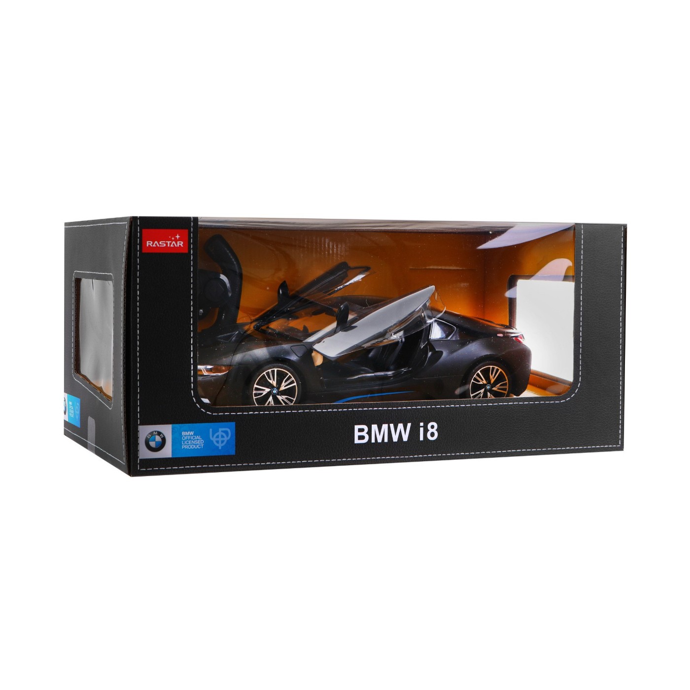 Autíčko R C BMW i8 Čierne Otváracie dvere 1 14 RASTAR