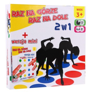 Raz na Hore Raz Dole 2v1 pre deti 3+ Zručnostná hra + Podložka s kruhmi + Cieľová doska + Mini verzia na prsty