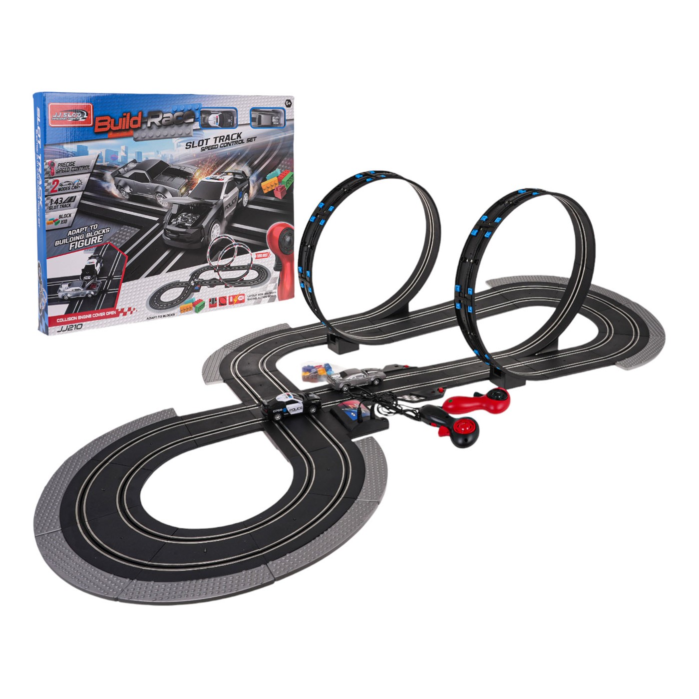 Pretekárska dráha s autami + blokmi