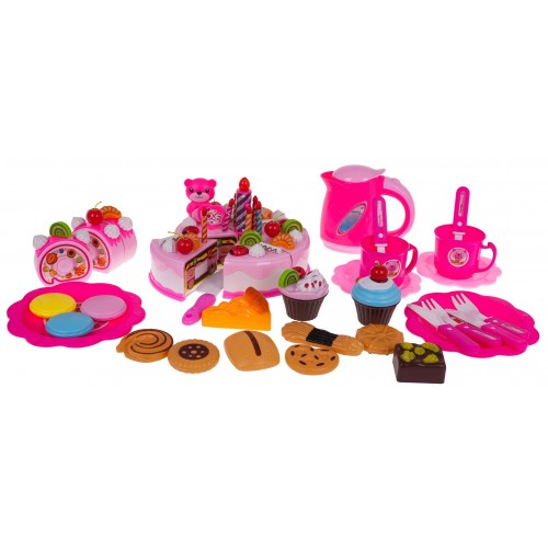 Narodeninová súprava ružovej torty