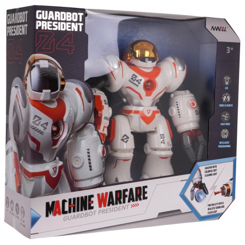 Multifunkčný oranžovo-biely R/C robot