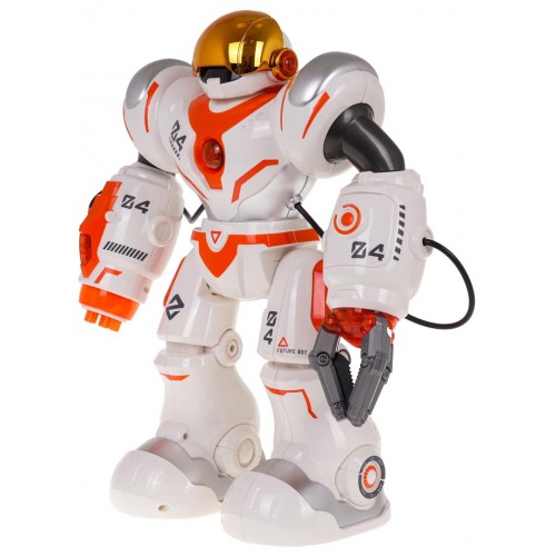 Multifunkčný oranžovo-biely R/C robot