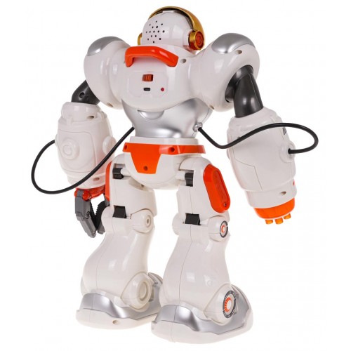 Multifunkčný oranžovo-biely R/C robot