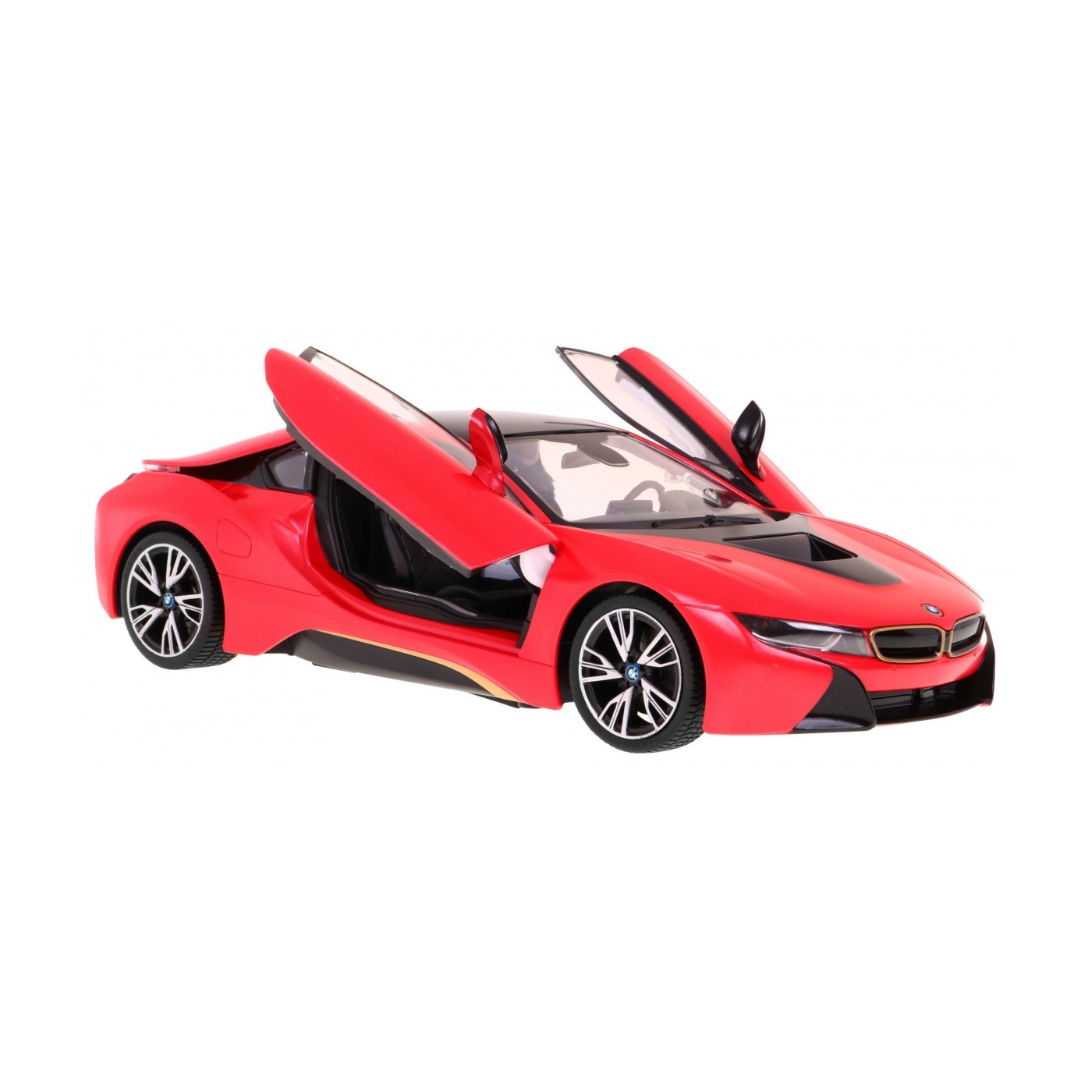BMW i8 červené RASTAR model 1:14 Diaľkovo ovládané auto + ovládač 2,4 GHz