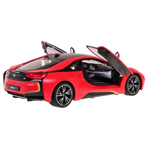 BMW i8 červené RASTAR model 1:14 Diaľkovo ovládané auto + ovládač 2,4 GHz
