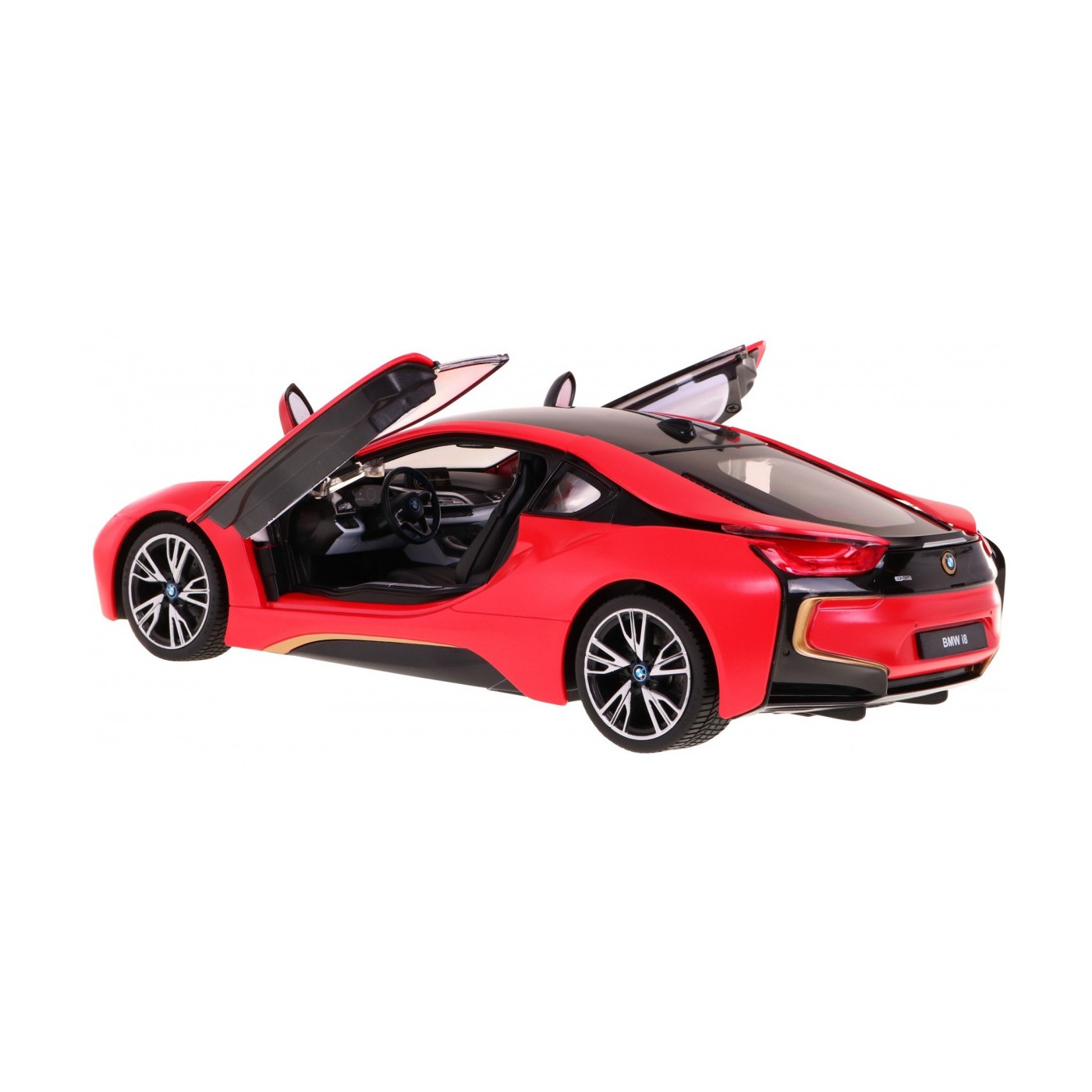 BMW i8 červené RASTAR model 1:14 Diaľkovo ovládané auto + ovládač 2,4 GHz