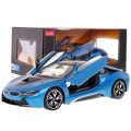 BMW i8 modré RASTAR model 1:14 Diaľkovo ovládané auto + ovládač 2,4 GHz