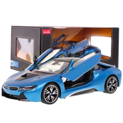 BMW i8 modré RASTAR model 1:14 Diaľkovo ovládané auto + ovládač 2,4 GHz