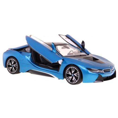 BMW i8 modré RASTAR model 1:14 Diaľkovo ovládané auto + ovládač 2,4 GHz