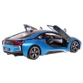 BMW i8 modré RASTAR model 1:14 Diaľkovo ovládané auto + ovládač 2,4 GHz
