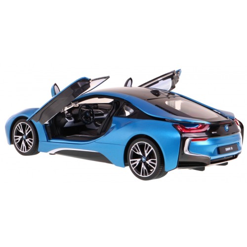 BMW i8 modré RASTAR model 1:14 Diaľkovo ovládané auto + ovládač 2,4 GHz
