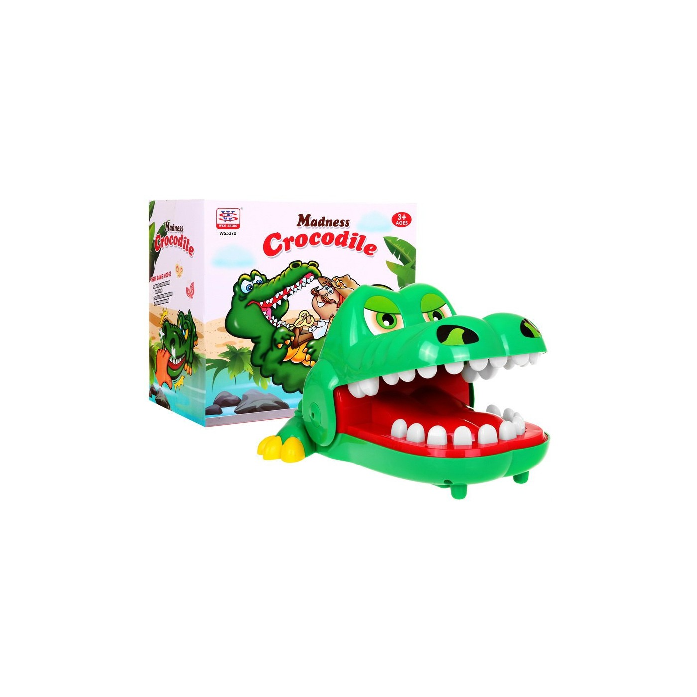 Zručnostná hra "Krokodíl u zubára" pre deti 3+ Interaktívna hračka + 3 herné režimy Bolavý zub Reflex Pamäť