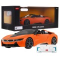 BMW i8 Roadster oranžové RASTAR model 1:12 Diaľkovo ovládané auto + ovládač 2,4 GHz