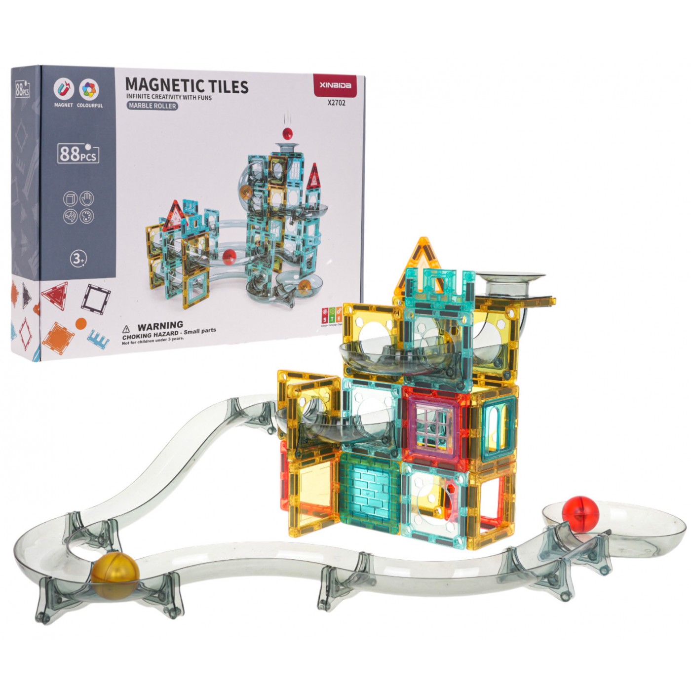 Magnetické bloky Guľôčková dráha 88 ks.