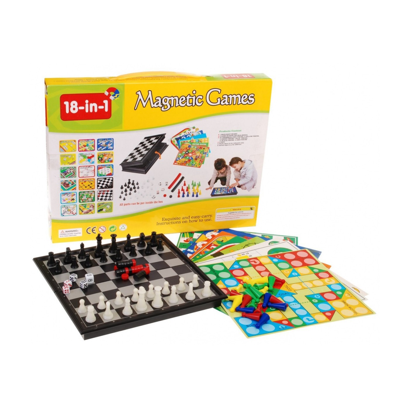 Obrovská sada magnetických Stolových hier 18v1 pre deti a dospelých + Príslušenstvo