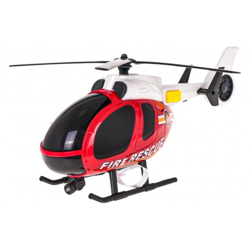 Súprava vrtuľníka + hasičské auto