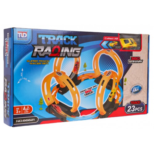 Závodná dráha 4 slučky 23 kusov.