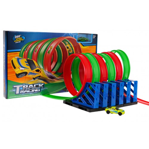 Odpaľovač závodnej dráhy s krútenou slučkou