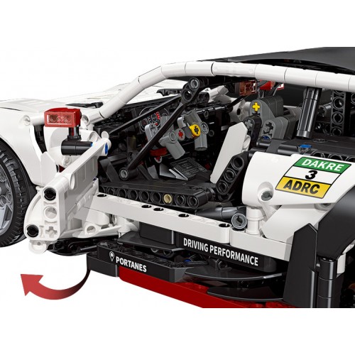 Sada blokov do športových áut biela 2489 ks.