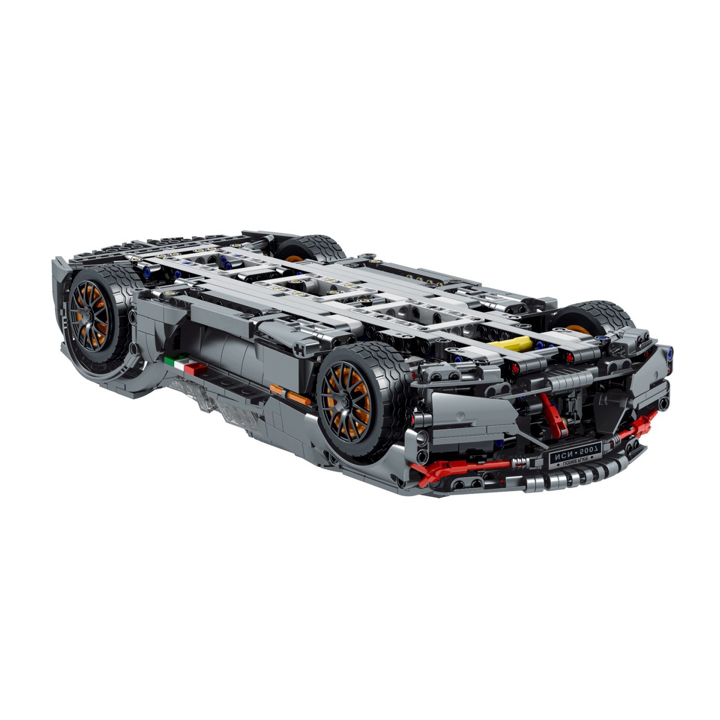 Sada blokov do športového auta v sivej farbe 1512 ks.