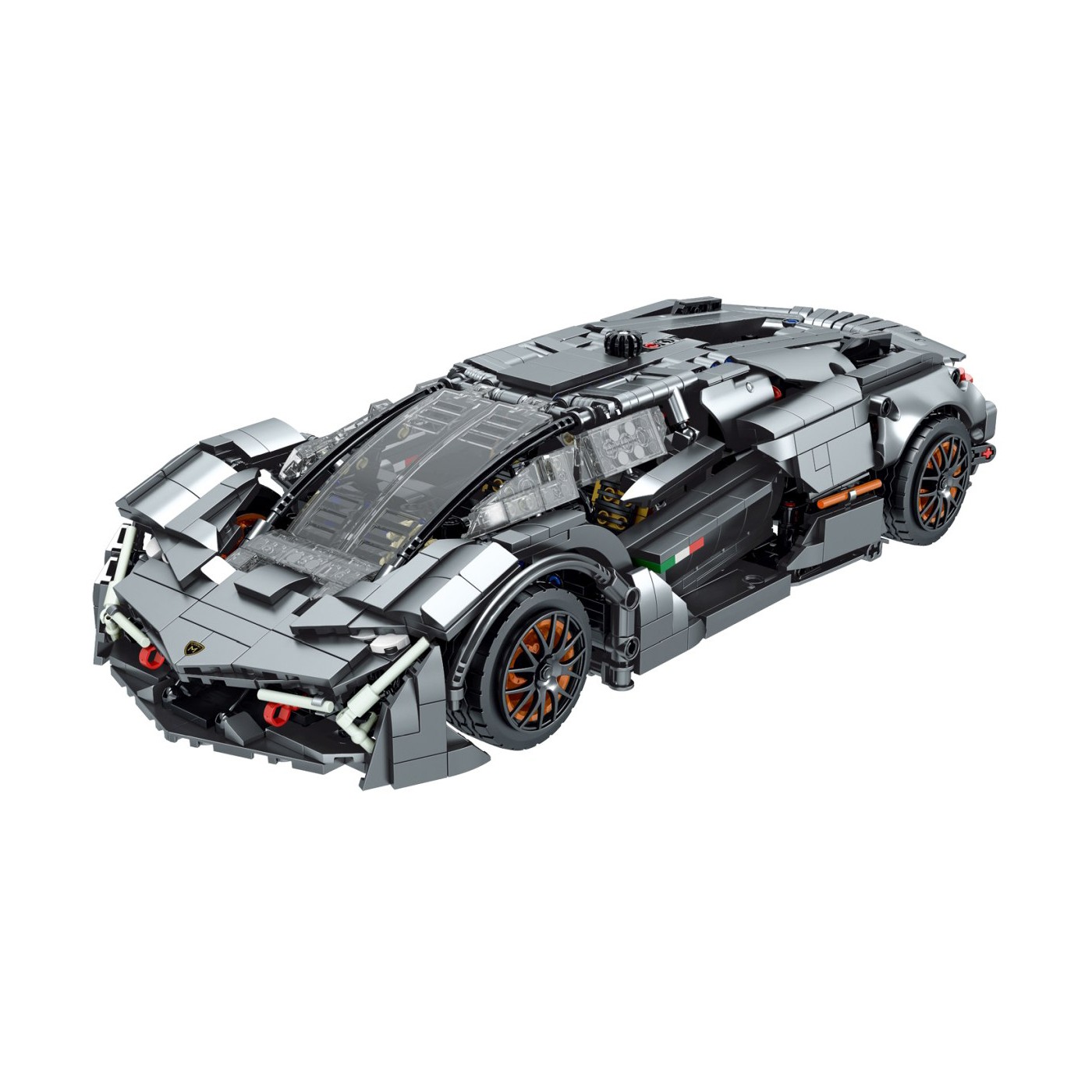 Sada blokov do športového auta v sivej farbe 1512 ks.