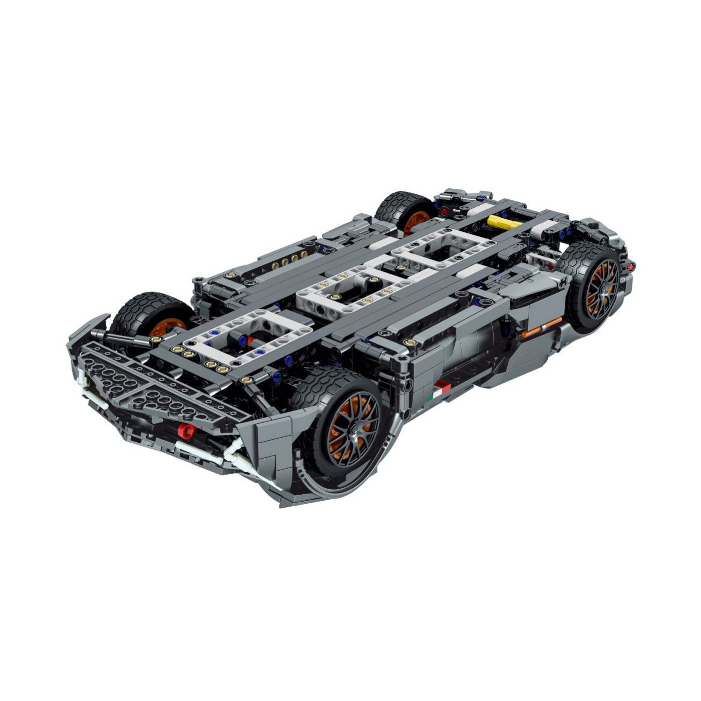 Sada blokov do športového auta v sivej farbe 1512 ks.