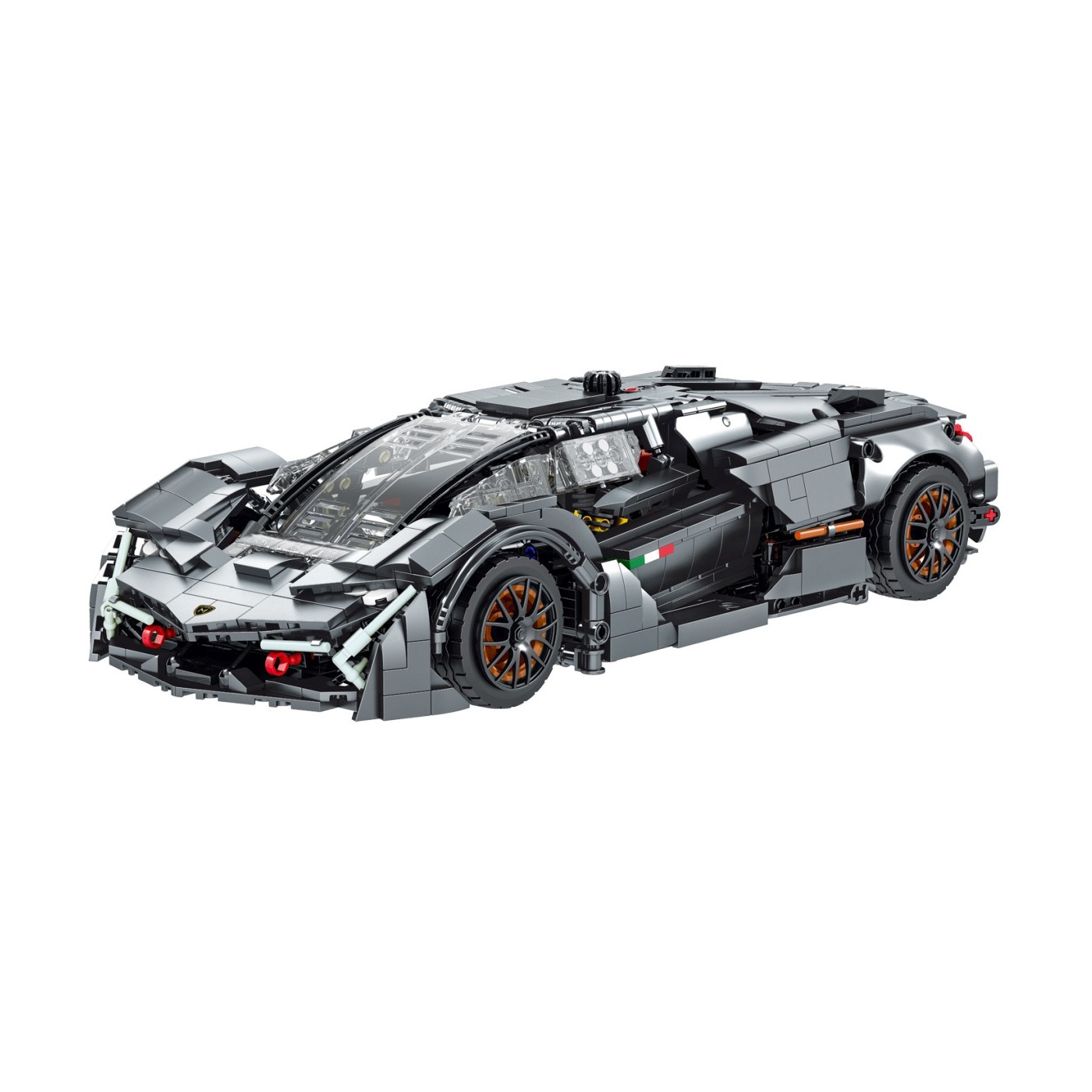 Sada blokov do športového auta v sivej farbe 1512 ks.