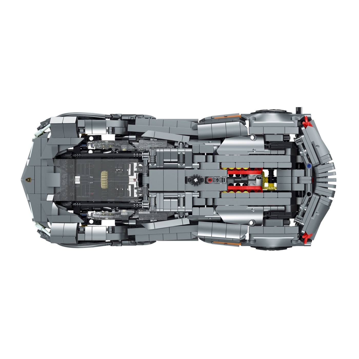 Sada blokov do športového auta v sivej farbe 1512 ks.