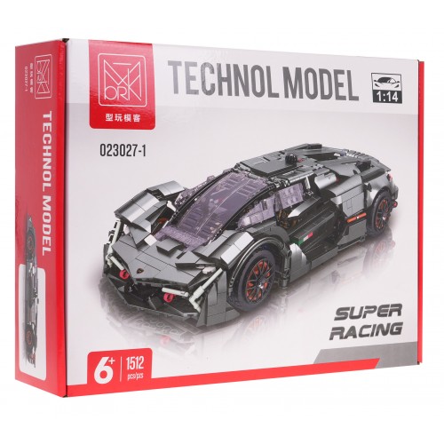 Sada blokov do športového auta v sivej farbe 1512 ks.