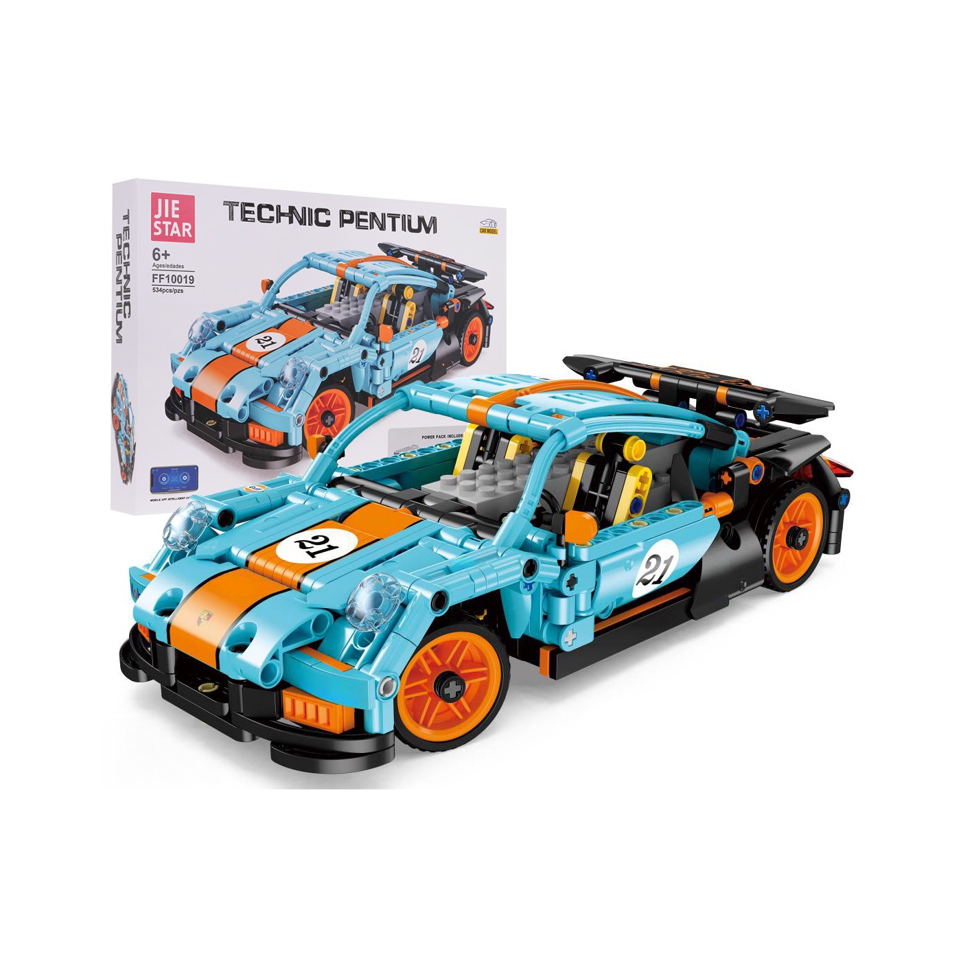 Sada autoblokov 534 kusov. Modrá