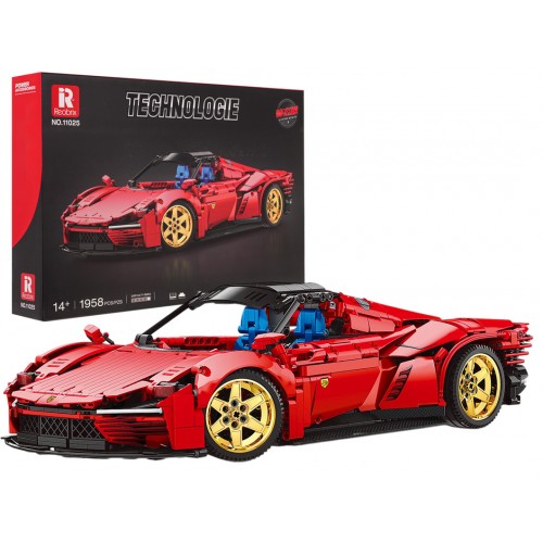 Červená sada blokov do športových áut 1958 ks.