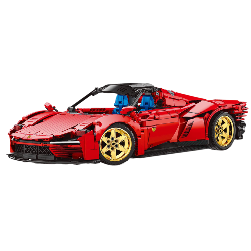 Červená sada blokov do športových áut 1958 ks.