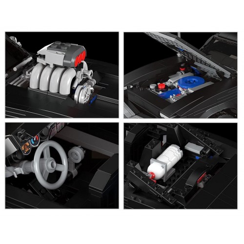 Sada športových blokov do auta čierna 1439 ks.