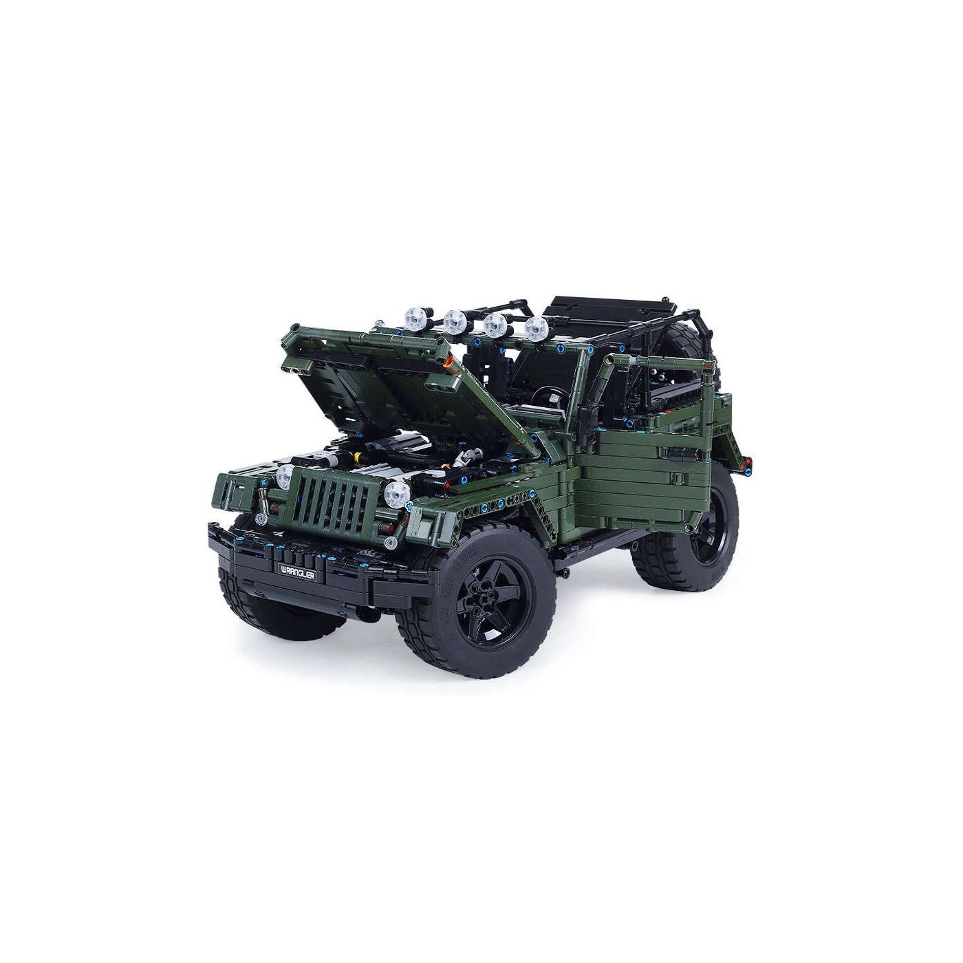 Sada blokov pre terénne autá 2078 kusov. Zelená