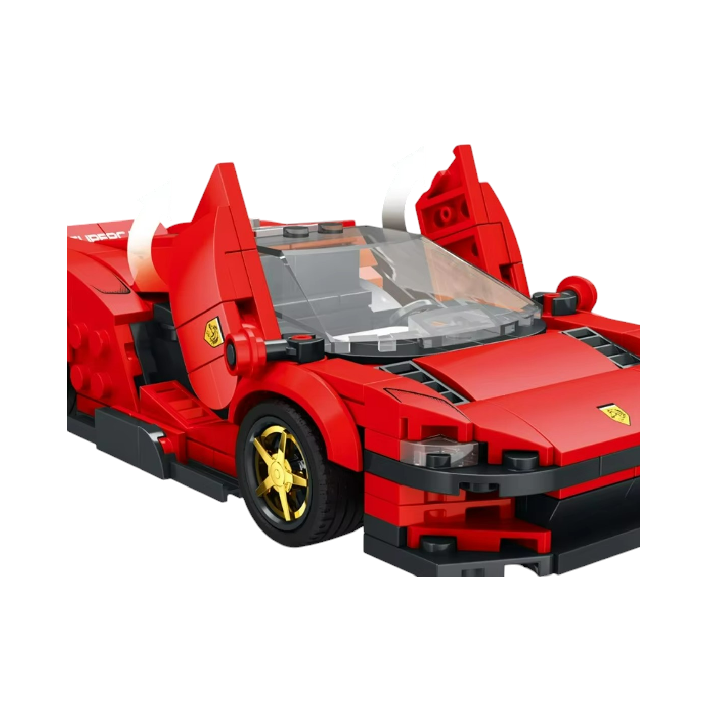 Sada stavebnice červeného športového auta 306 dielov.