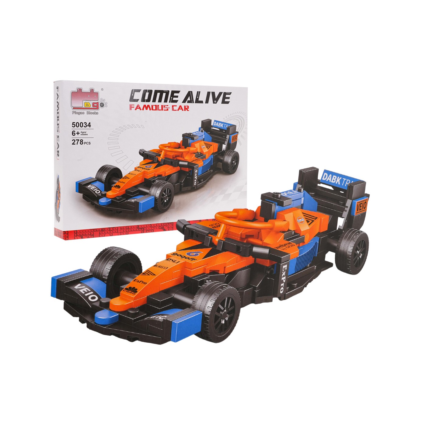 Bolid F1 Block Set Orange 278 ks.