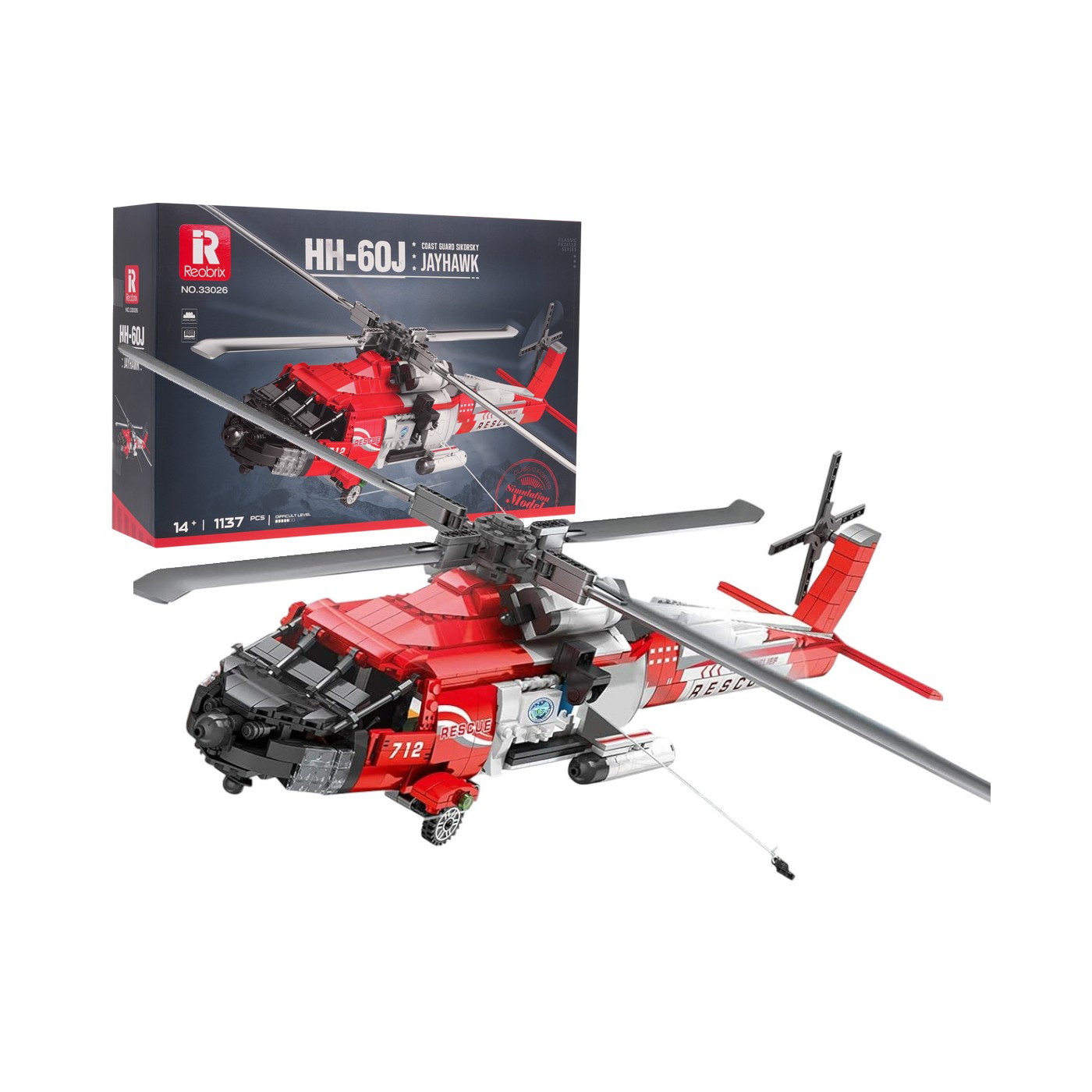 Sada blokov vrtuľníka HH-60J 1137 ks.