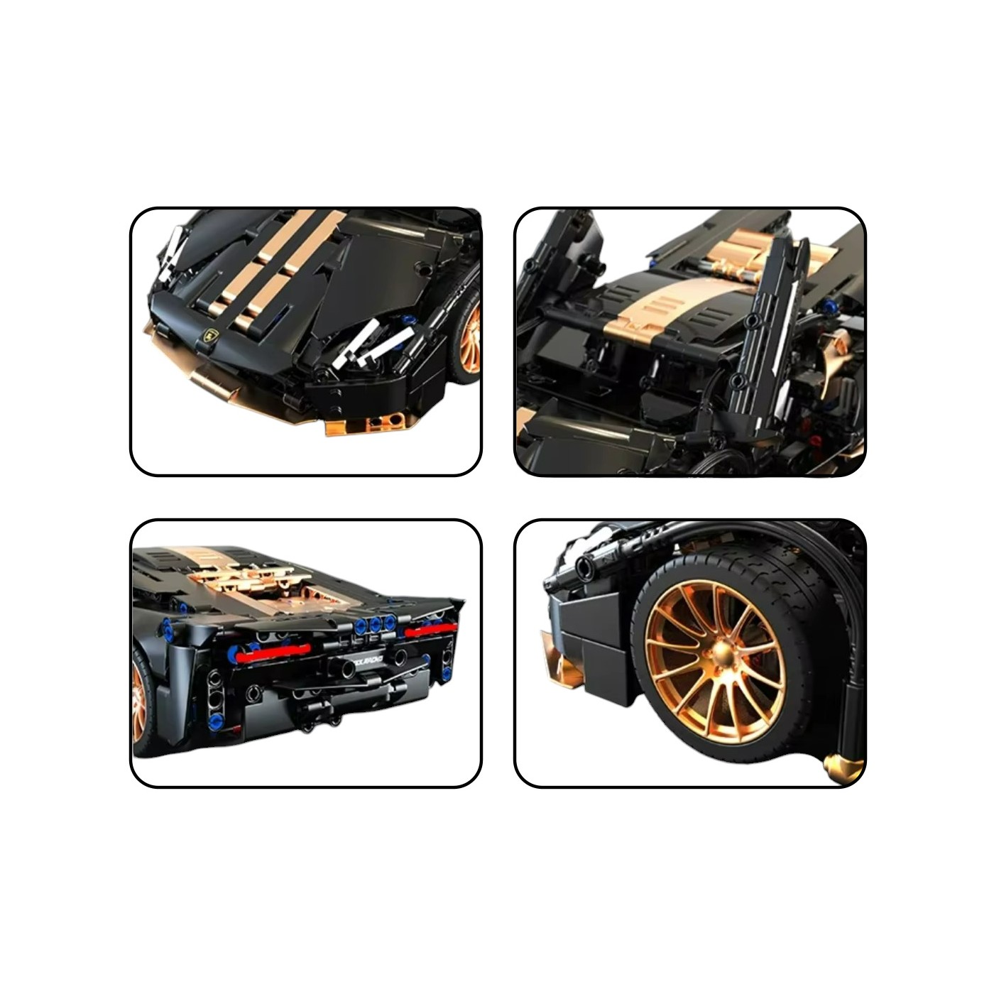 Sada športových blokov do auta čierna 1309 ks.