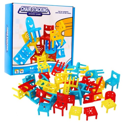 Zručnostná hra "Veža zo stoličiek" pre deti 3+ a dospelých + Stavanie konštrukcie