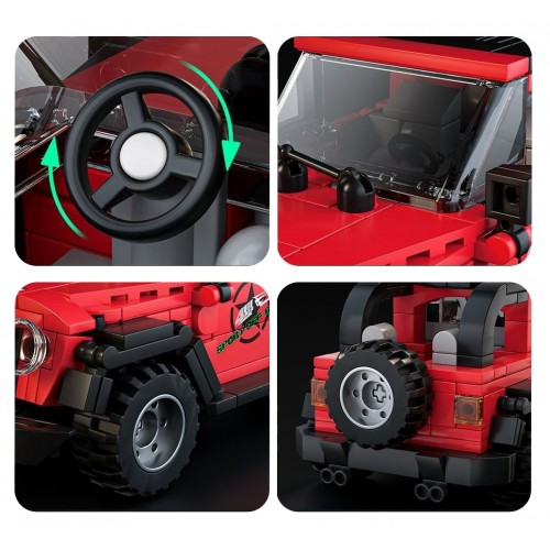 Sada autoblokov 414 kusov. Červená