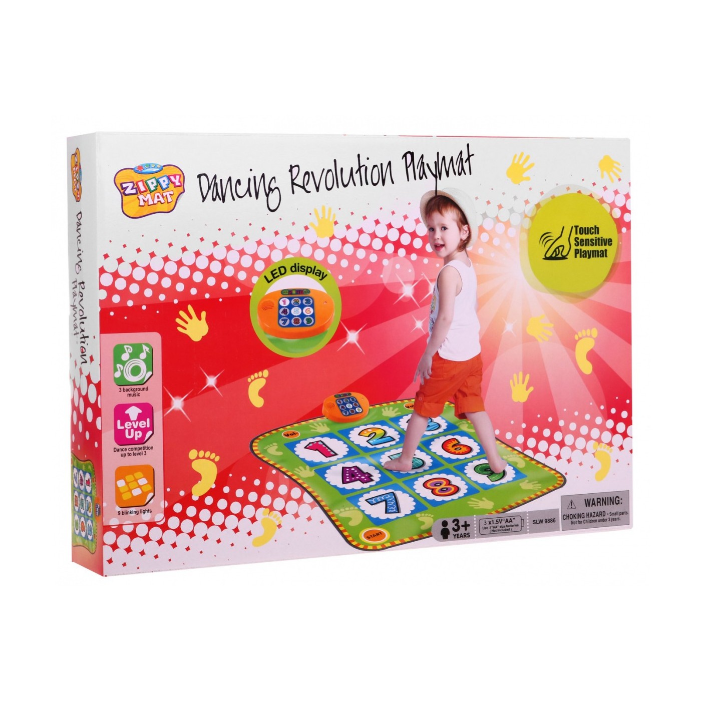 Koberec zručnostná "Čísla" pre deti 3+ Hra na udržanie rovnováhy Ruky Nohy