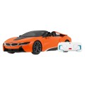BMW i8 Roadster oranžové RASTAR model 1:12 Diaľkovo ovládané auto + ovládač 2,4 GHz