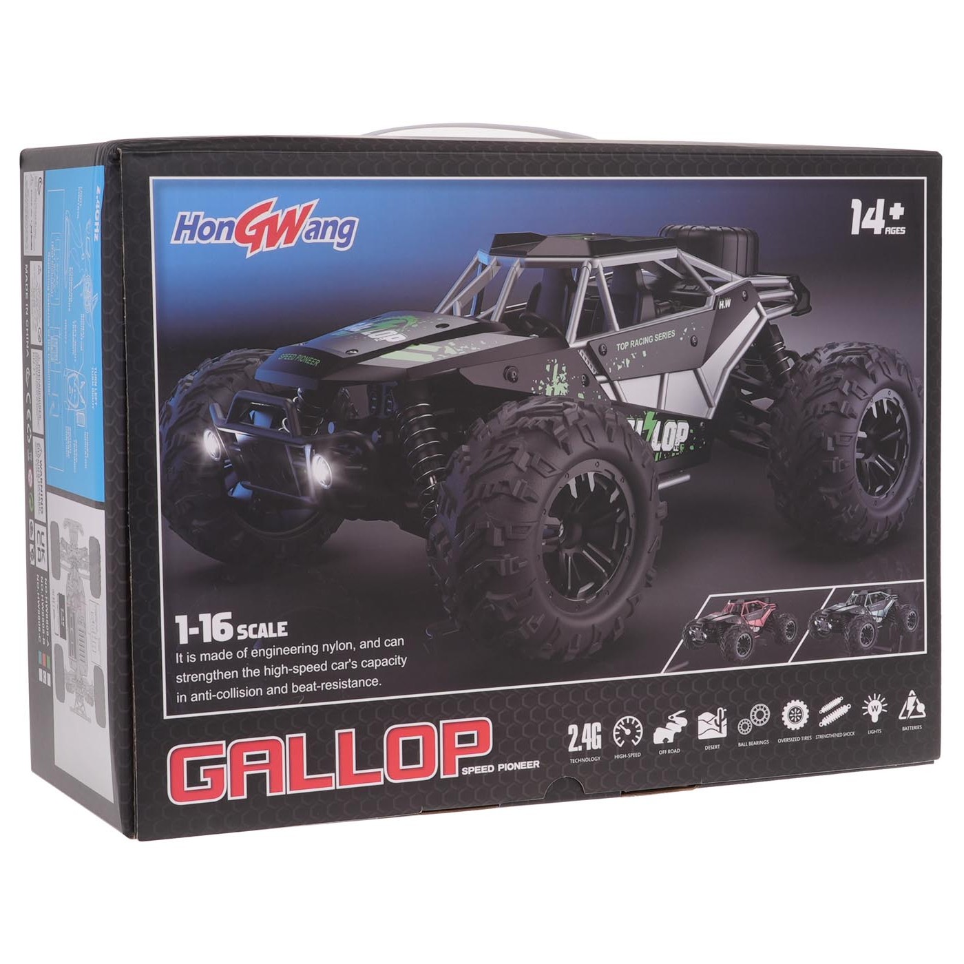 Pásový CALLOP 1:16 R/C červený