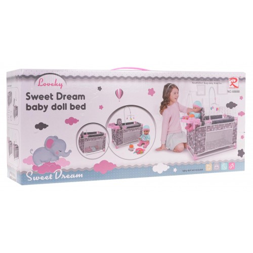 Postieľka pre bábiky + príslušenstvo