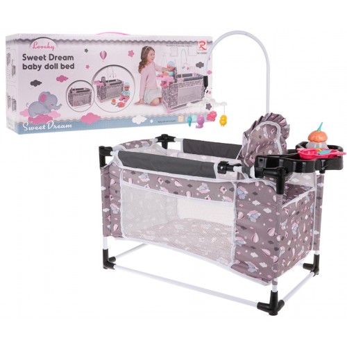 Postieľka pre bábiky + príslušenstvo