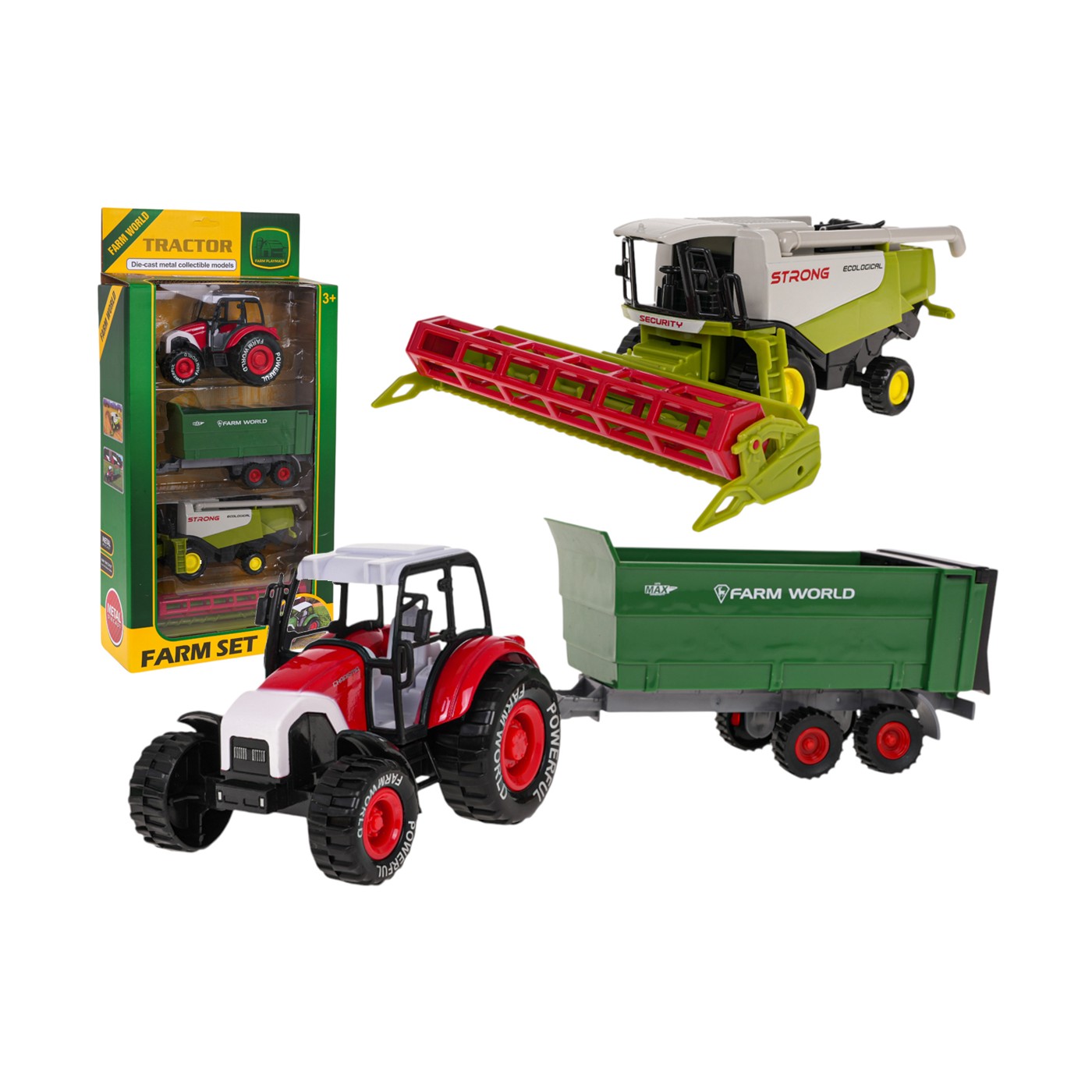 Súprava poľnohospodárskeho vozidla traktor + kombajn